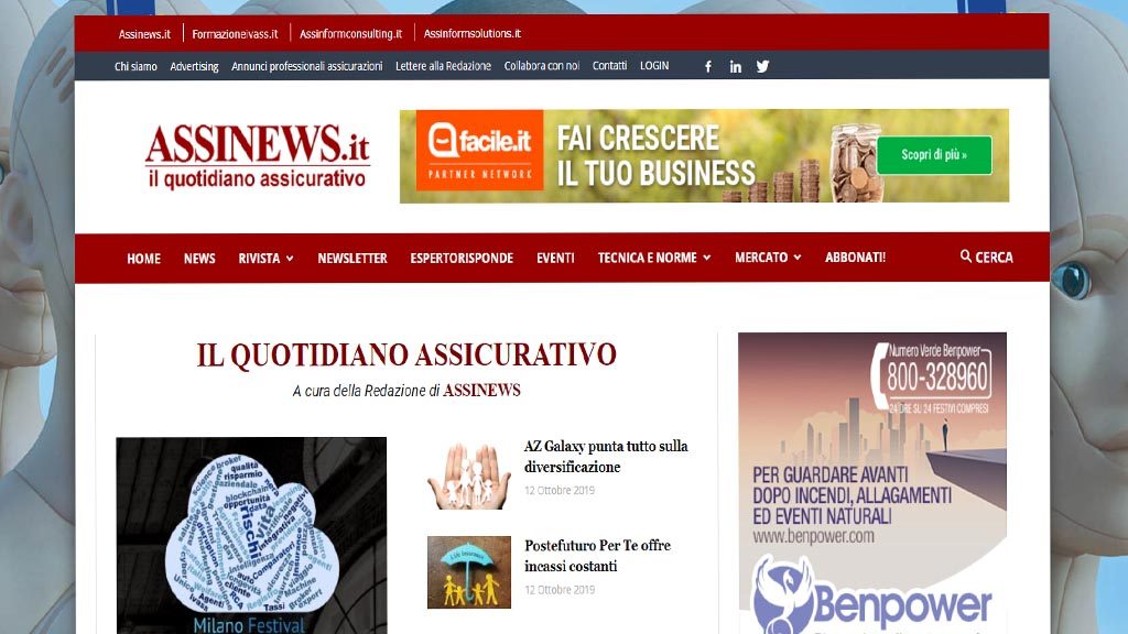 La pubblicità sul 1° Network del mercato assicurativo italiano